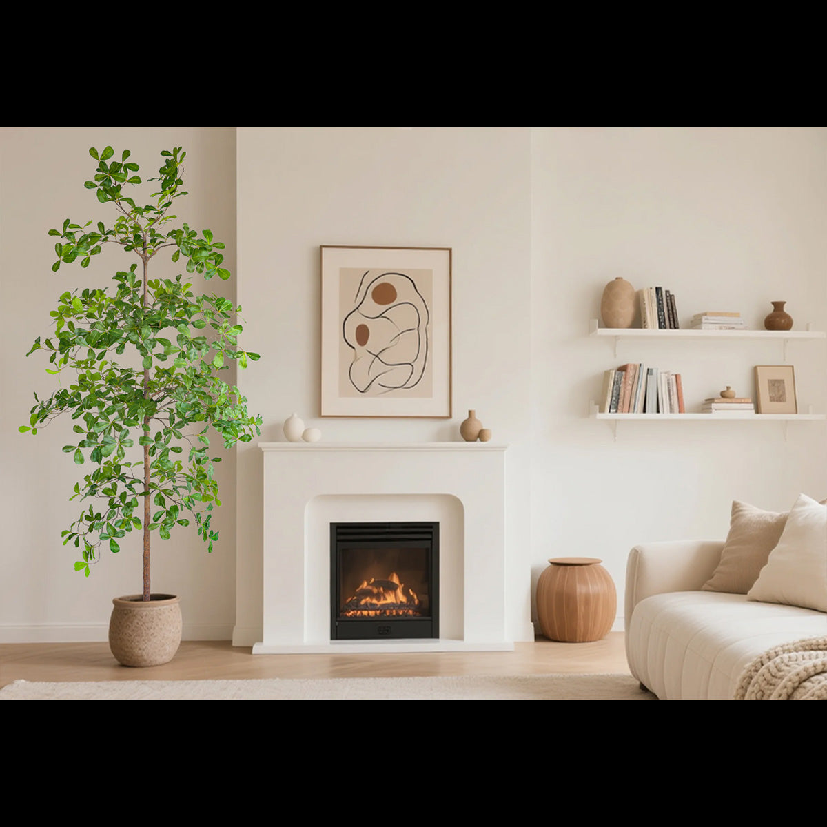 82.6in (6.88ft) Artificial Olive Tree