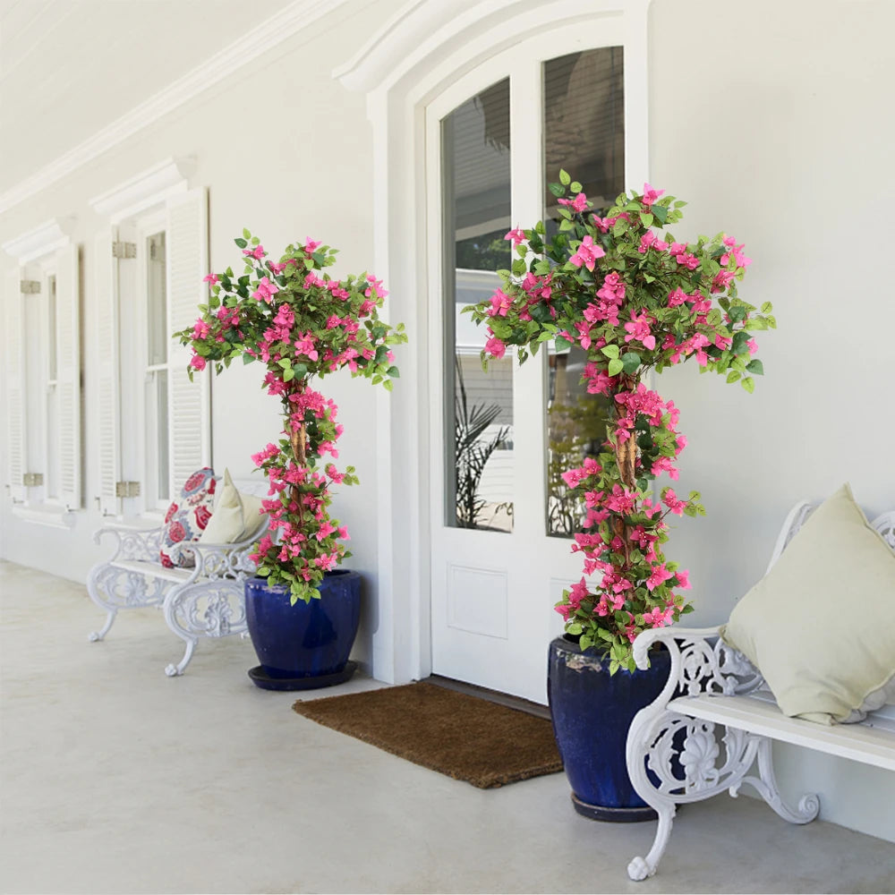 63in(5.2ft) Artificial Bougainvillea Flowers Tree