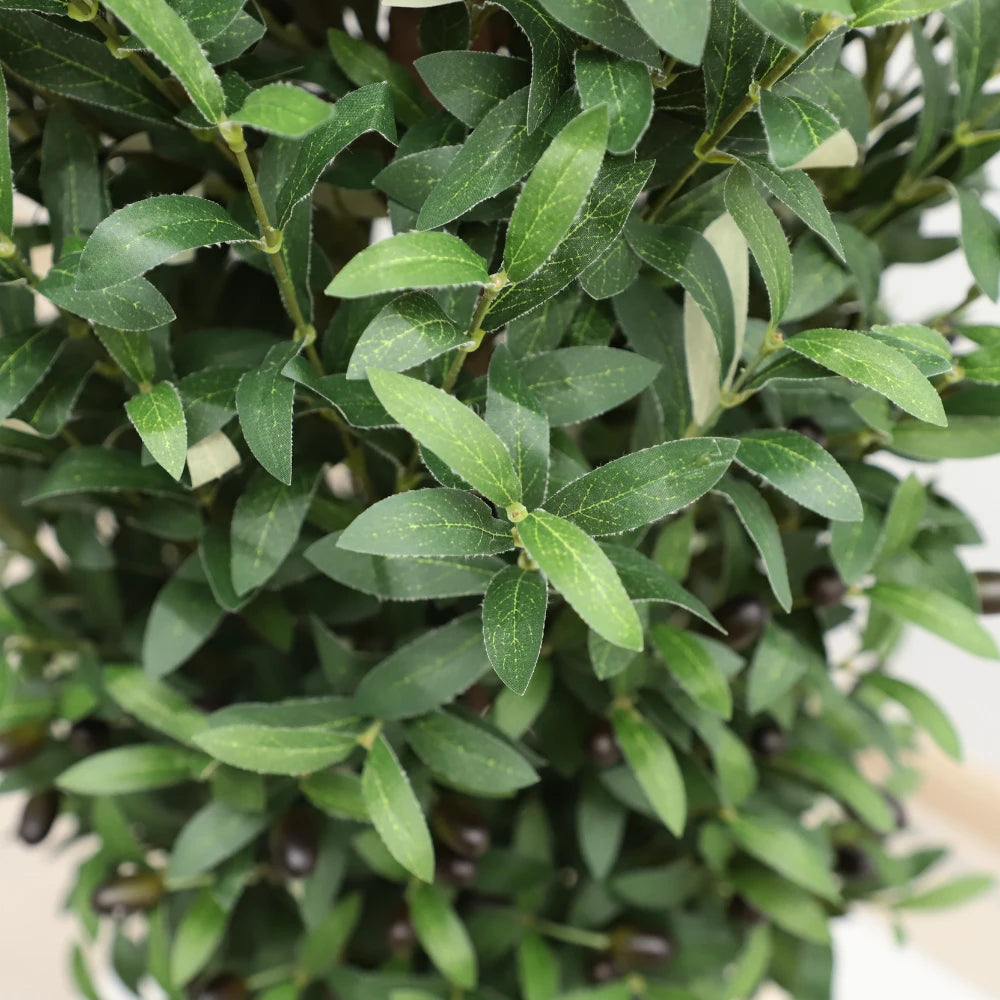 2 Pieces 51in(4.3ft) Artificial Cone Topiary Olive Trees