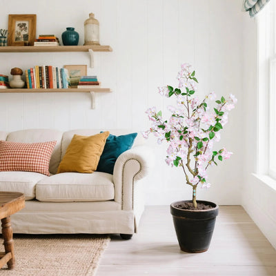 50in(4.2ft) Artificial Pink Cherry Blossom Tree momoplant