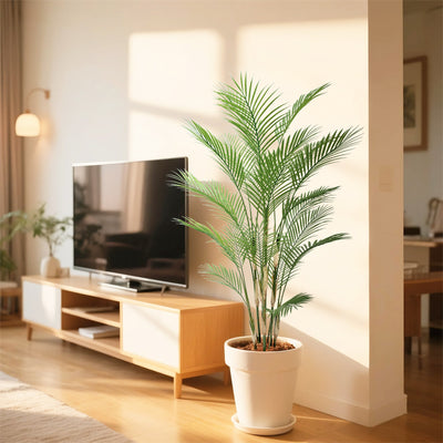 2 Pieces 59in(4.9ft) Artificial Areca Palm