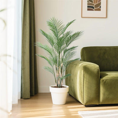 2 Pieces 59in(4.9ft) Artificial Areca Palm