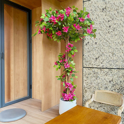63in(5.2ft) Artificial Bougainvillea Flowers Tree