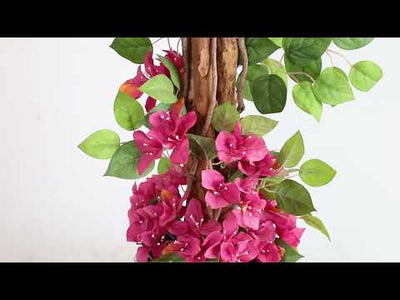 47in(3.9ft) Artificial Bougainvillea Flowers Faux Tree