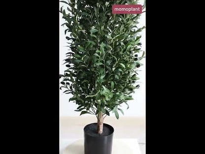 2 Pieces 51in(4.3ft) Artificial Cone Topiary Olive Trees