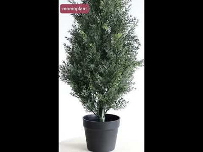 2 Pieces 37in(3.1ft) Artificial Topiary Cedar Trees