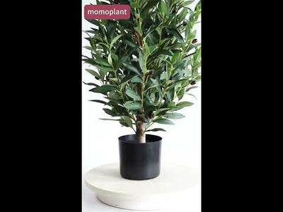 2 Pieces 35in(3ft) Artificial Cone Topiary Olive Trees