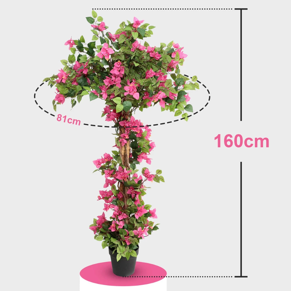 63in(5.2ft) Artificial Bougainvillea Flowers Tree